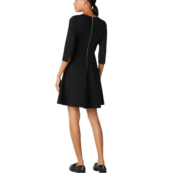 Kate Spade Pearl Bow Ponte Black Dress - Picture 3 of 3